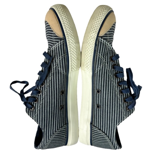 The Hundreds Hickory Railroad Stripe Canvas Leather Sneakers 10.5 - Picture 9 of 12